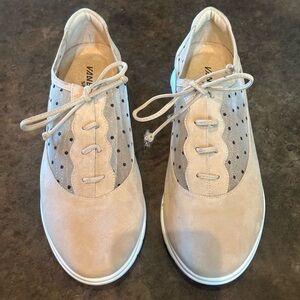 Vaneli Cream Flats Comfortable Everyday Wear